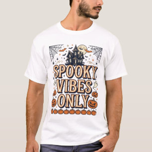 Spooky Vibes Only Vintage Halloween Shirt Design_1