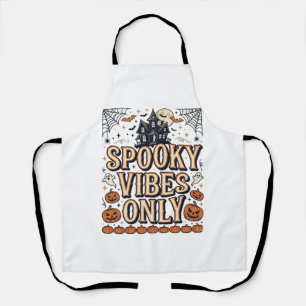 Spooky Vibes Only Vintage Halloween Shirt Design_1 Apron
