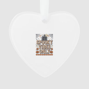 Spooky Vibes Only Vintage Halloween Shirt Design_1 Ornament