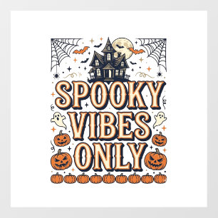 Spooky Vibes Only Vintage Halloween Shirt Design_1 Window Cling