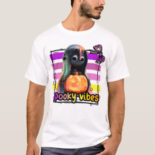 Spooky Vibes Pumpkin Night Happy Halloween Scary T-Shirt