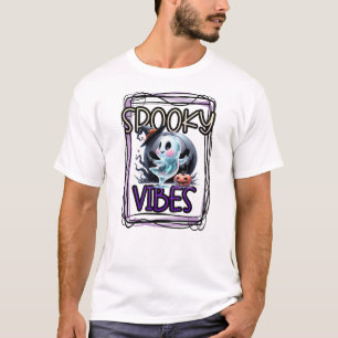 Spooky Vibes Pumpkin Spice Happy Halloween Scary T-Shirt
