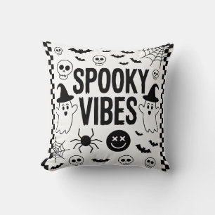 Spooky Vibes Retro Halloween Cushion