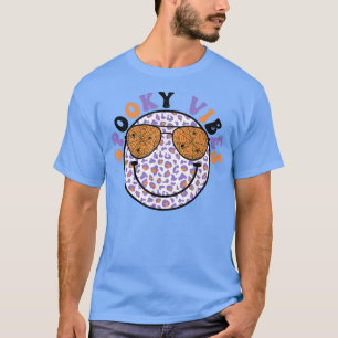 Spooky Vibes retro happy face Halloween Fall Autum T-Shirt