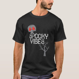Spooky Vibes Tree Skeleton Skull Halloween Trick O T-Shirt