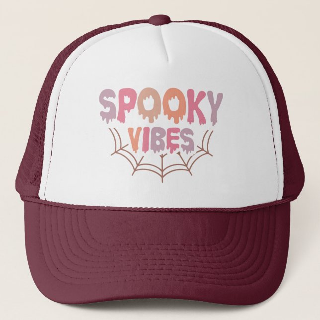 Spooky Vibes Trucker Hat (Front)