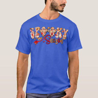 Spooky Vibes With Pumpkin Funny Halloween Ghost Co T-Shirt