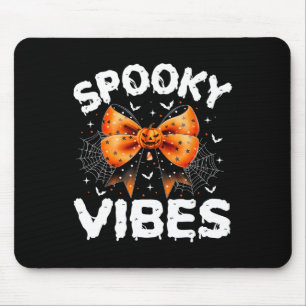 Spooky Vibes Women Girls Kids Cute Halloween Pumpk Mouse Mat