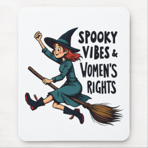 Spooky Vibes Women's Right Halloween Witch Mouse Mat
