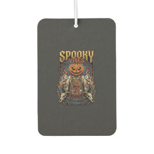 Spooky Vires Halloween Pumpkin Head Holding Eyebal Car Air Freshener