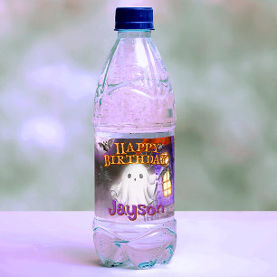 Spooky  water bottle label