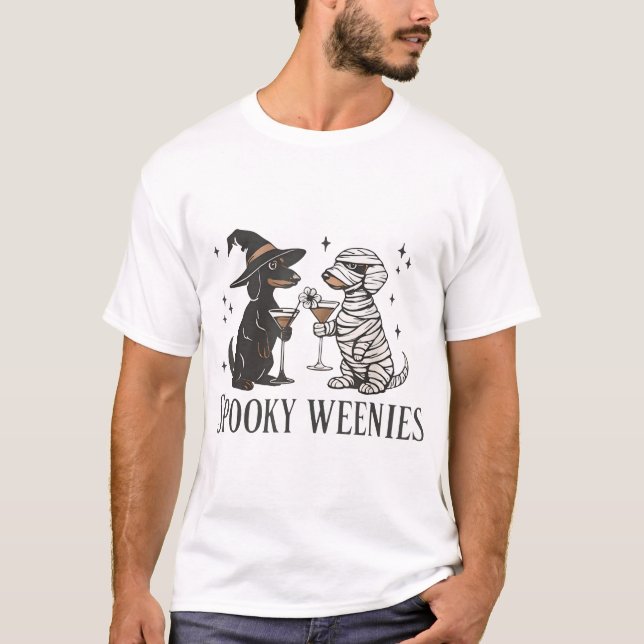  Spooky Weenies Halloween Dachshund Spooky Season T-Shirt (Front)