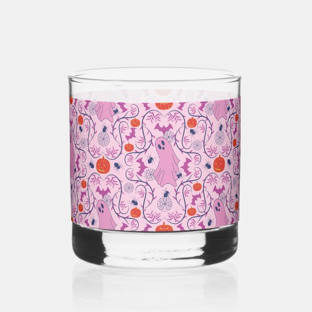 Spooky Whimsy Whiskey Glass (Front)