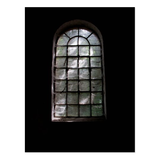 Spooky window postcard