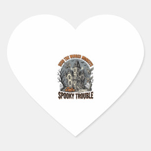 Spooky Winged Monkeys Haunted Halloween Shirt_1 Heart Sticker