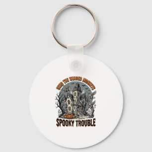 Spooky Winged Monkeys Haunted Halloween Shirt_1 Key Ring