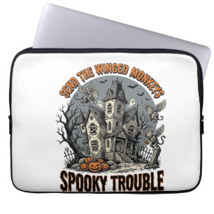 Spooky Winged Monkeys Haunted Halloween Shirt_1 Laptop Sleeve