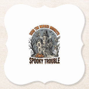 Spooky Winged Monkeys Haunted Halloween Shirt_1 Paper Coaster