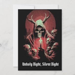 Spooky Winter Horror Devil Occult Holiday Card