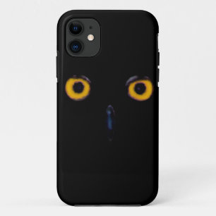 Spooky Wise Old Owl Eyes Face Halloween iPhone 11 Case
