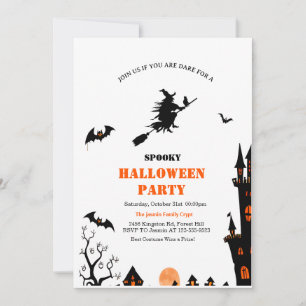 Spooky Witch Adult Halloween Party  Invitation