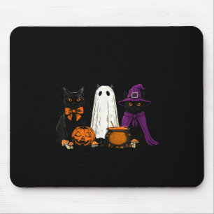 Spooky Witch Black Cat Halloween Pumpkin For Men Mouse Mat