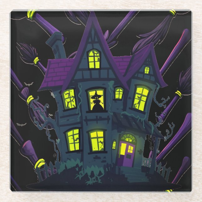 Spooky Witch Coasters Halloween Creepy coaster (Front)
