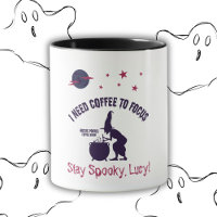 Spooky Witch Coffee with Name Pattern