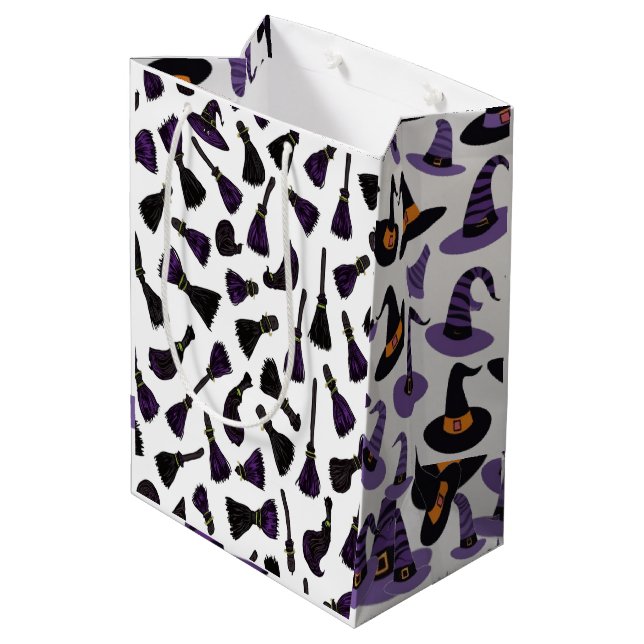 Spooky Witch Gift Bag Halloween Creepy (Back Angled)