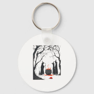 Spooky Witch Halloween Anti Trump Feminist Women R Key Ring