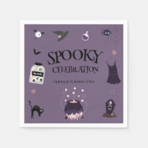 Spooky witch Halloween Birthday Party Invitation 