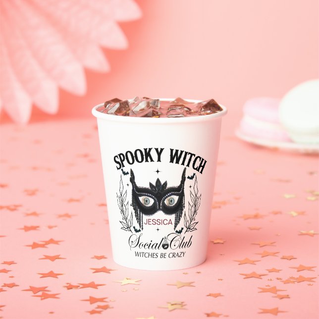 Spooky Witch Halloween Party 30Th Birthday Paper Cups (Insitu)