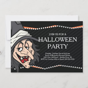 Spooky Witch Halloween Party Invitation