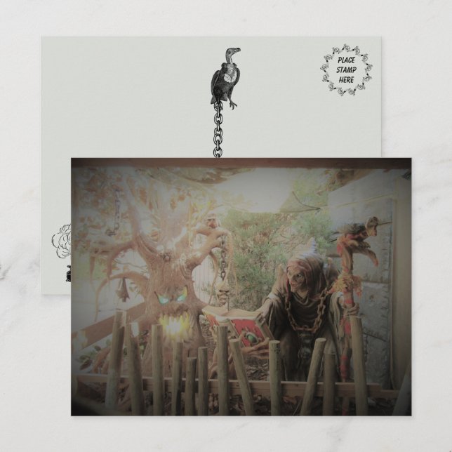 Spooky Witch Halloween Postcard (Front/Back)