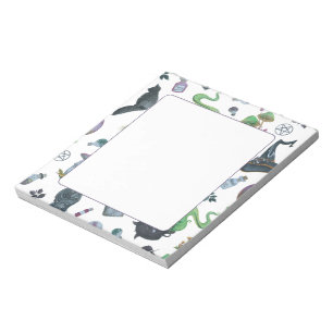Spooky Witch Pattern Notepad