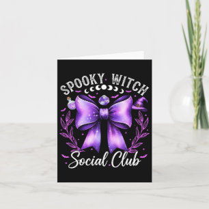 Spooky Witch Social Club Coquette Funny Halloween Card