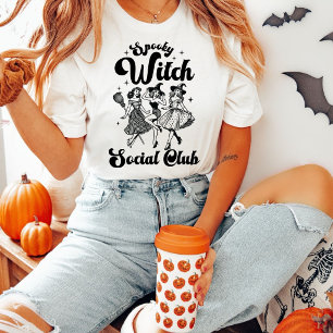 Spooky Witch Social Club Halloween Party T-Shirt