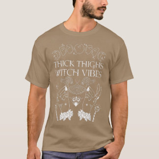 Spooky Witchcraft Crescent Moon Blackcraft Hallowe T-Shirt