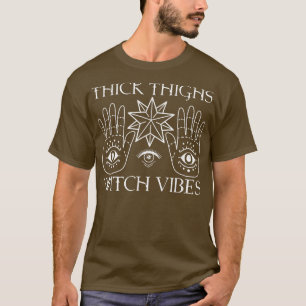 Spooky Witchcraft Crescent Moon Blackcraft Hallowe T-Shirt