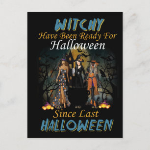 Spooky Witches Halloween Party  Postcard