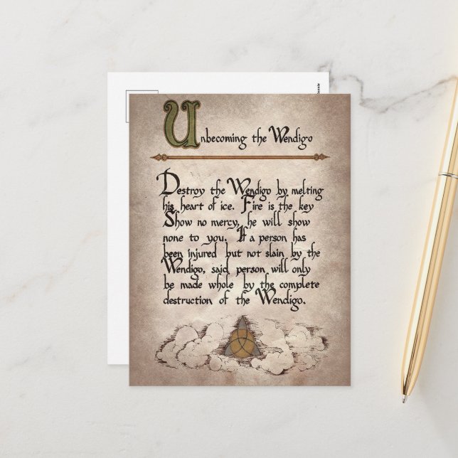 spooky witches spell Halloween Holiday Postcard (Front/Back In Situ)