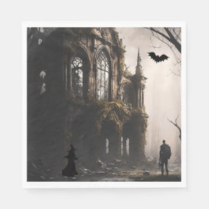 Spooky Witching Hour Halloween Party Napkin