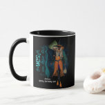 Spooky Witchy 30Th Birthday Halloween Mug<br><div class="desc">Spooky Witchy 30Th Birthday Halloween. Your Halloween birthday Party only happens once a year, so let’s celebrate in style. this funny Halloween design is an excellent choice, Vintage style on black with a shade of blue Halloween witch with the ward"yes I can drive stick", T-shirt for girls born in October....</div>