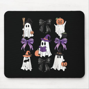 Spooky Witchy Boo Ghost Coqueet Pumkin Black Cat Mouse Mat