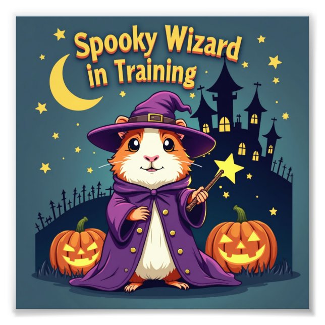 Spooky Wizard in Training Photo Print (Front)