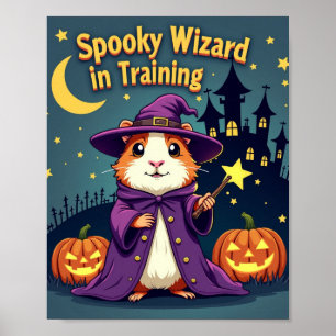 Spooky Wizard in Training Poster