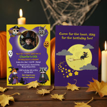 Spooky Woodland Animals in Costume Photo Birthday