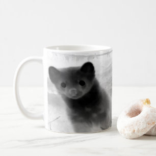 Spooky Woodland Pine Marten Dark Nature Aesthetic  Coffee Mug