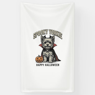 Spooky Yorkie Halloween Dog Vintage Shirt Design_1 Banner