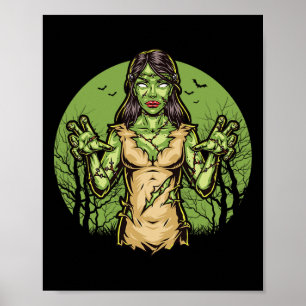Spooky Zombie Fun Halloween Scary Zombie Halloween Poster